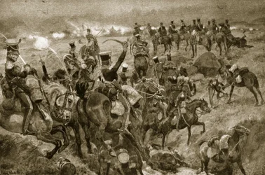 Carga de los Dragones en Talavera, ilustración de 