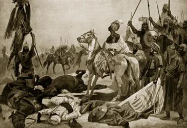 Hyder Ali en Conjeveram, 1780, ilustración de 