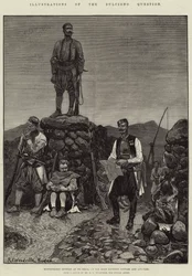 Ilustraciones de la Cuestión de Dulcigno, Puesto Avanzado Montenegrino en Pecorica, en el Camino entre Scutari y Antivari