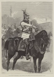 Príncipe Enrique de Battenberg, en el uniforme de la Guardia del Cuerpo de la Caballería de la Casa Prusiana