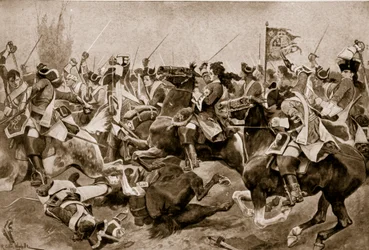 La batalla de Malplaquet, 1709, ilustración de 