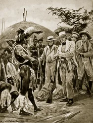 Los británicos en Natal, 1824, ilustración de 