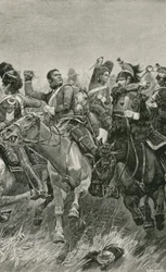 La valiente carga de los Scots Greys en la Batalla de Waterloo