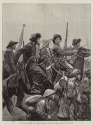 La guerra en Asia Oriental, tropas irregulares chinas del interior en marcha