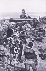 El asalto a Sebastopol, 1855, ilustración de British Battles on Land and Sea, 1915