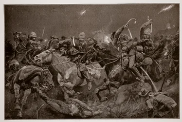 La carga nocturna de los 19º Húsares cerca de Lydenberg el 7 de noviembre de 1900