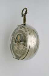 Vista lateral de un reloj de caja doble, c.1685