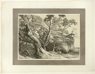 Paisaje con grandes árboles, del primer número de Specimens of Polyautography