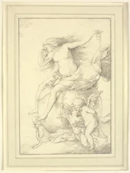 Alegoría de la Fortuna en un globo rodeado de putti