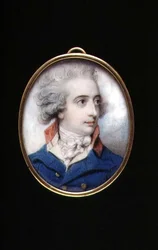 Retrato en miniatura del General de División William, el Vizconde Fielding, c.1790