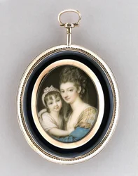 Retrato de una madre y su hija, c.1765-70
