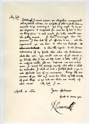 Carta de Richard Cromwell, Lord Protector, al General George Monck, 18 de abril de 1660