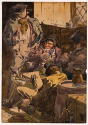 Boceto para ilustrar las Pasiones - Embriaguez, 1854
