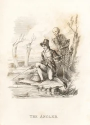 El esqueleto de la Muerte y el pescador. ,1827 (grabado)