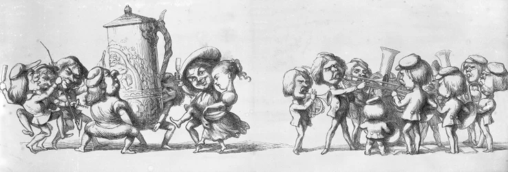 Bandas tocando para los visitantes de la Gran Exposición de 1851