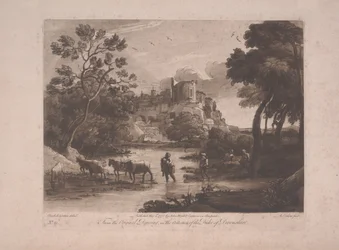 Vista de Tívoli al atardecer, publicada en 1775