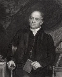 Olinthus Gilbert Gregory, grabado por H. Robinson, de 