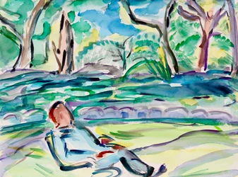 Relajándose junto al Río