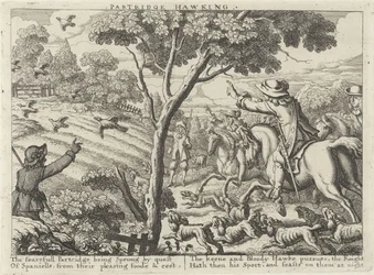 Jacht op patrijsvogels Partridge Hawking (título sobre el objeto) Jachtpartijen (título de la serie) Varias formas de caza, venta ambulante y pesca, según la manera inglesa (título de la serie)