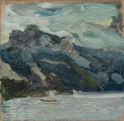 Lago Traun con Montaña Durmiente Griega, 1907