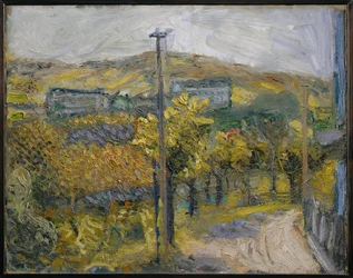 Recodo del camino, Nussdorf, vista de Kahlenberg (pintura sobre lienzo)