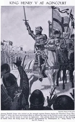 El rey Enrique en Agincourt 1415 d.C., c.1950