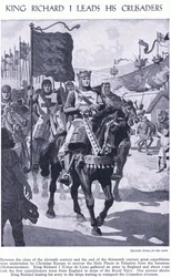 El rey Ricardo I lidera a sus cruzados, c.1950