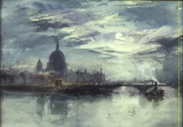 Vista del Támesis con la Catedral de San Pablo en la distancia
