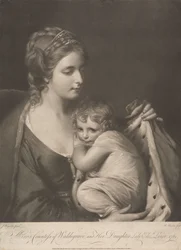 Maria, condesa de Waldegrave, y su hija Lady Elizabeth Laura