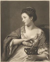 La Srta. Kitty Fisher como "Cleopatra disolviendo la perla".