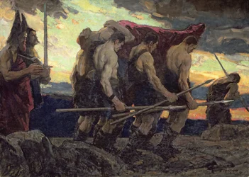 El entierro de Sigfrido. 1920 (óleo sobre lienzo)
