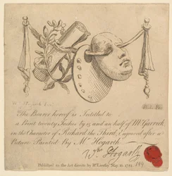 Máscara y paleta, 1781