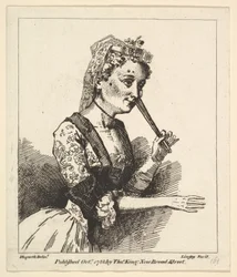 Mujer sorprendida de la Mañana de Hogarth