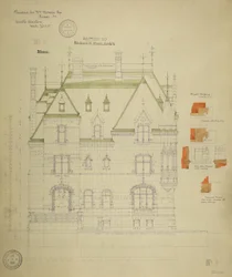 Residencia William Borden, Chicago, Illinois, elevación sur