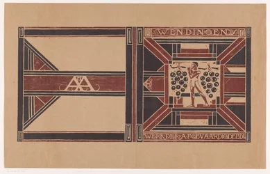 Diseño de portada para: Wendingen, 1921
Trabajo de los delegados (título en el objeto)