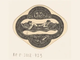 Ex libris de Ina van Eibergen Santhagens-Waller
Cada día tiene sus expectativas de oro (título en el objeto)