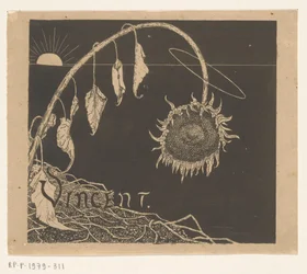 Diseño de portada para: Richard Roland Holst, Exposición de las obras legadas de Vincent Van Gogh, 1892