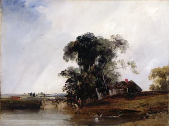 Paisaje con un Estanque, c.1825-26