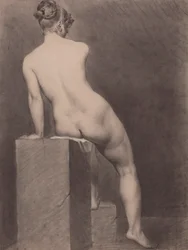 Mademoiselle Rose desnuda, vista trasera