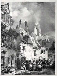 Calle en las afueras de Besanzón, Francia, 1827
