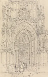 Iglesia de San Wulfran, Abbeville: La puerta norte de la fachada oeste