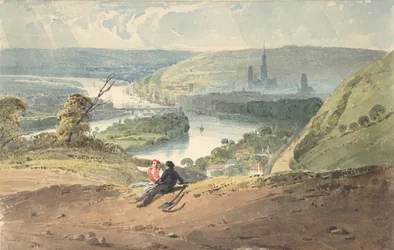 Vista de Rouen desde la colina de Santa Catalina, 1821-22