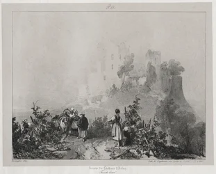 Viajes pintorescos y románticos en la antigua Francia, Franco Condado: Ruinas del castillo de Arlay
