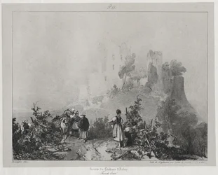 Viajes pintorescos y románticos en la antigua Francia, Franco Condado: Ruinas del castillo de Arlay