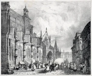 Viajes pintorescos y románticos en la antigua Francia, Normandía: Iglesia de San Gervasio y San Protasio en Gisors