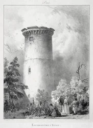 Viajes Pintorescos y Románticos en la Antigua Francia, Normandía: Torre de Archivos en Vernon