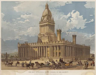 El nuevo Ayuntamiento, Leeds, inaugurado por Su Majestad