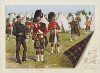 Los Highlanders de la Reina (cromolitografía)