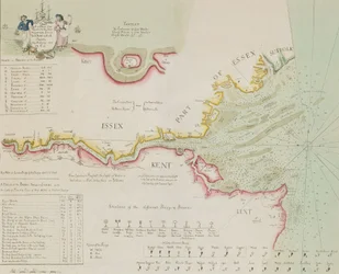 Carta del río Támesis y su estuario