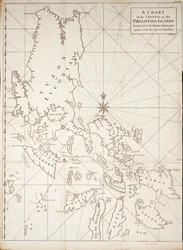 Carta del canal de las islas Filipinas por el que pasa el Galeón de Manila junto con las islas adyacentes.